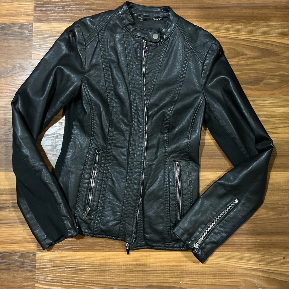 Faux Leather Biker Jacket
